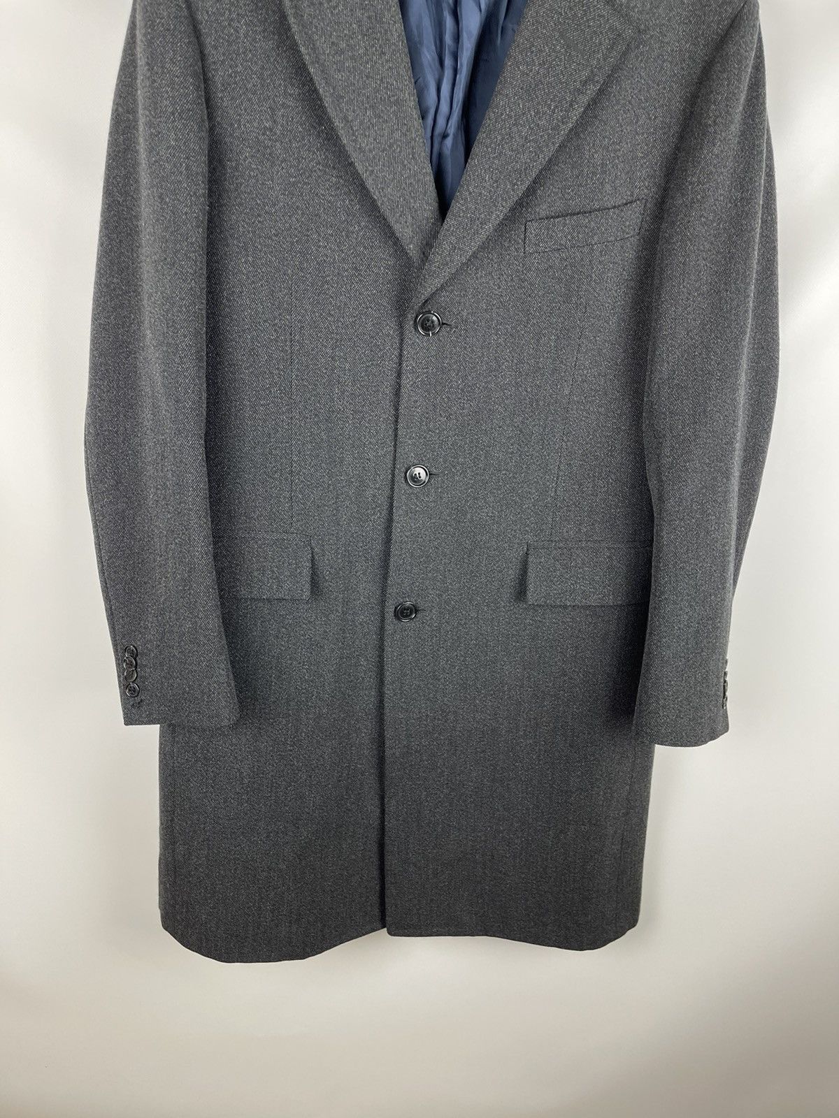 Suitsupply Suitsupply grey 3 button wool trench coat black collar Size US M / EU 48-50 / 2 - 4 Thumbnail