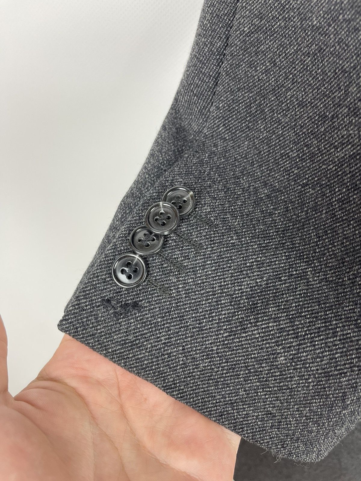 Suitsupply Suitsupply grey 3 button wool trench coat black collar Size US M / EU 48-50 / 2 - 7 Thumbnail