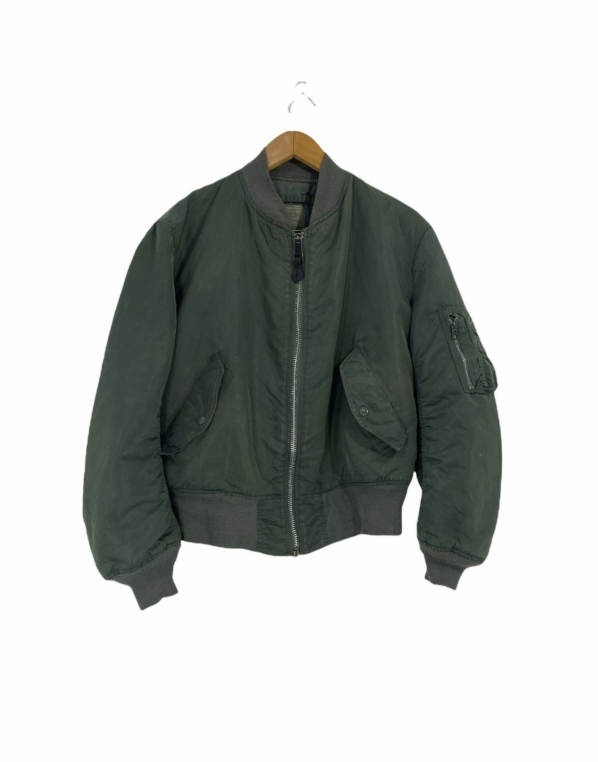 Alpha Industries × Vintage Vintage Alpha Industries Ma-1 Bomber Jacket Military Design Size US M / EU 48-50 / 2 - 1 Thumbnail