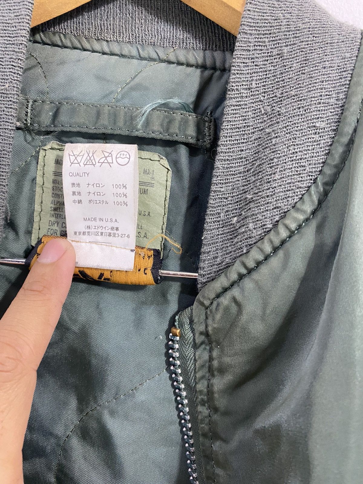 Alpha Industries × Vintage Vintage Alpha Industries Ma-1 Bomber Jacket Military Design Size US M / EU 48-50 / 2 - 4 Thumbnail