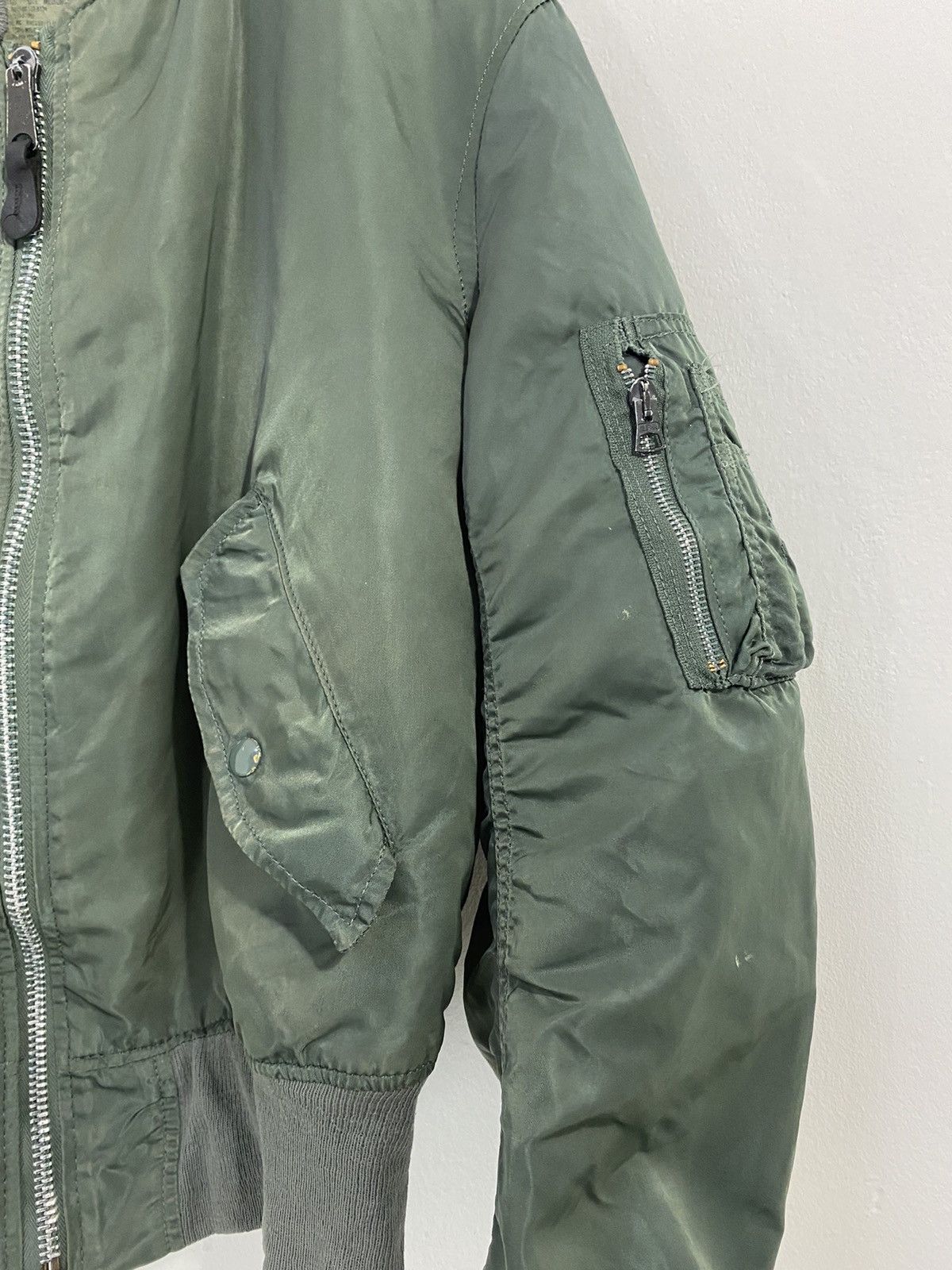 Alpha Industries × Vintage Vintage Alpha Industries Ma-1 Bomber Jacket Military Design Size US M / EU 48-50 / 2 - 6 Thumbnail