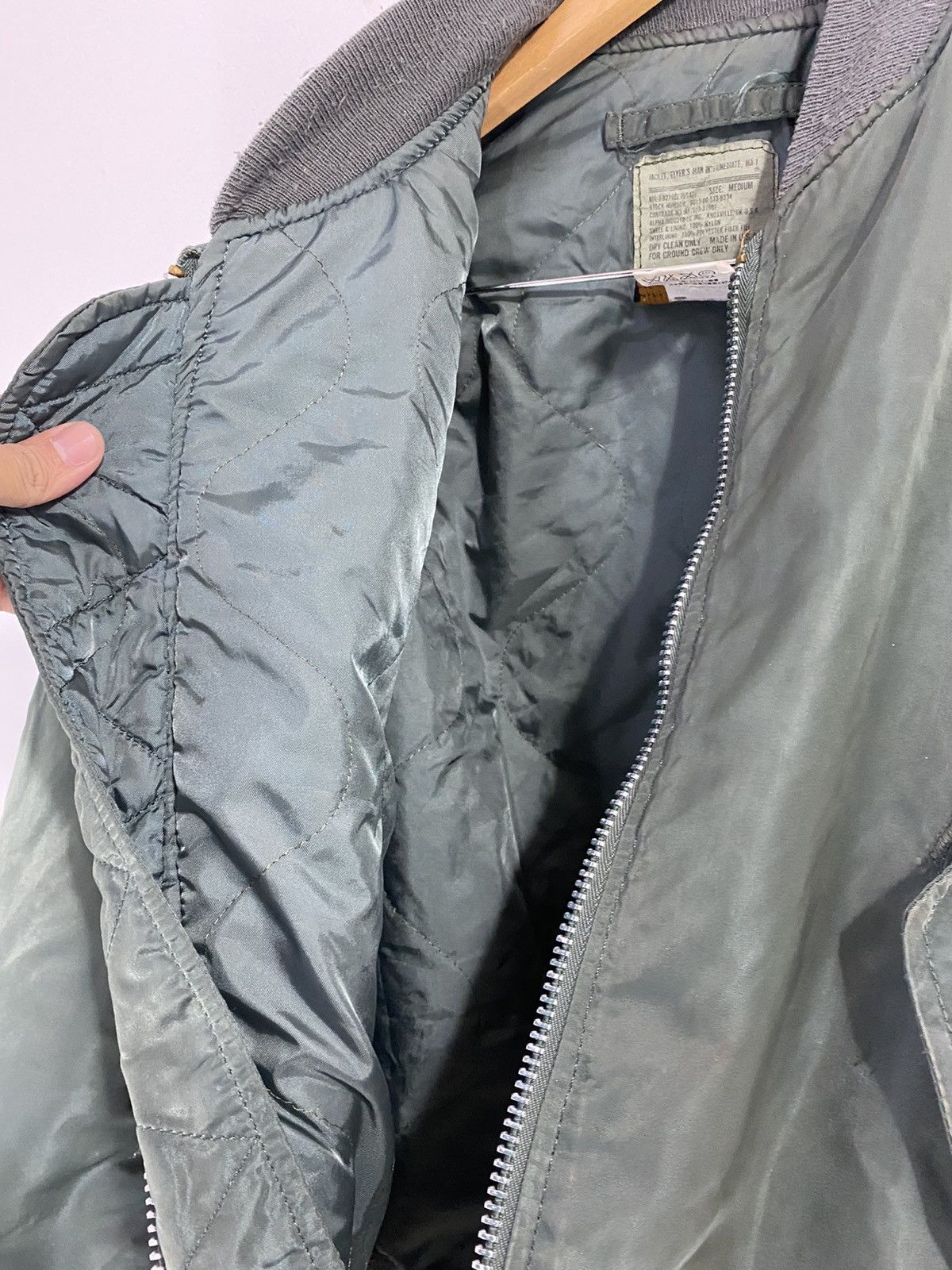 Alpha Industries × Vintage Vintage Alpha Industries Ma-1 Bomber Jacket Military Design Size US M / EU 48-50 / 2 - 8 Thumbnail