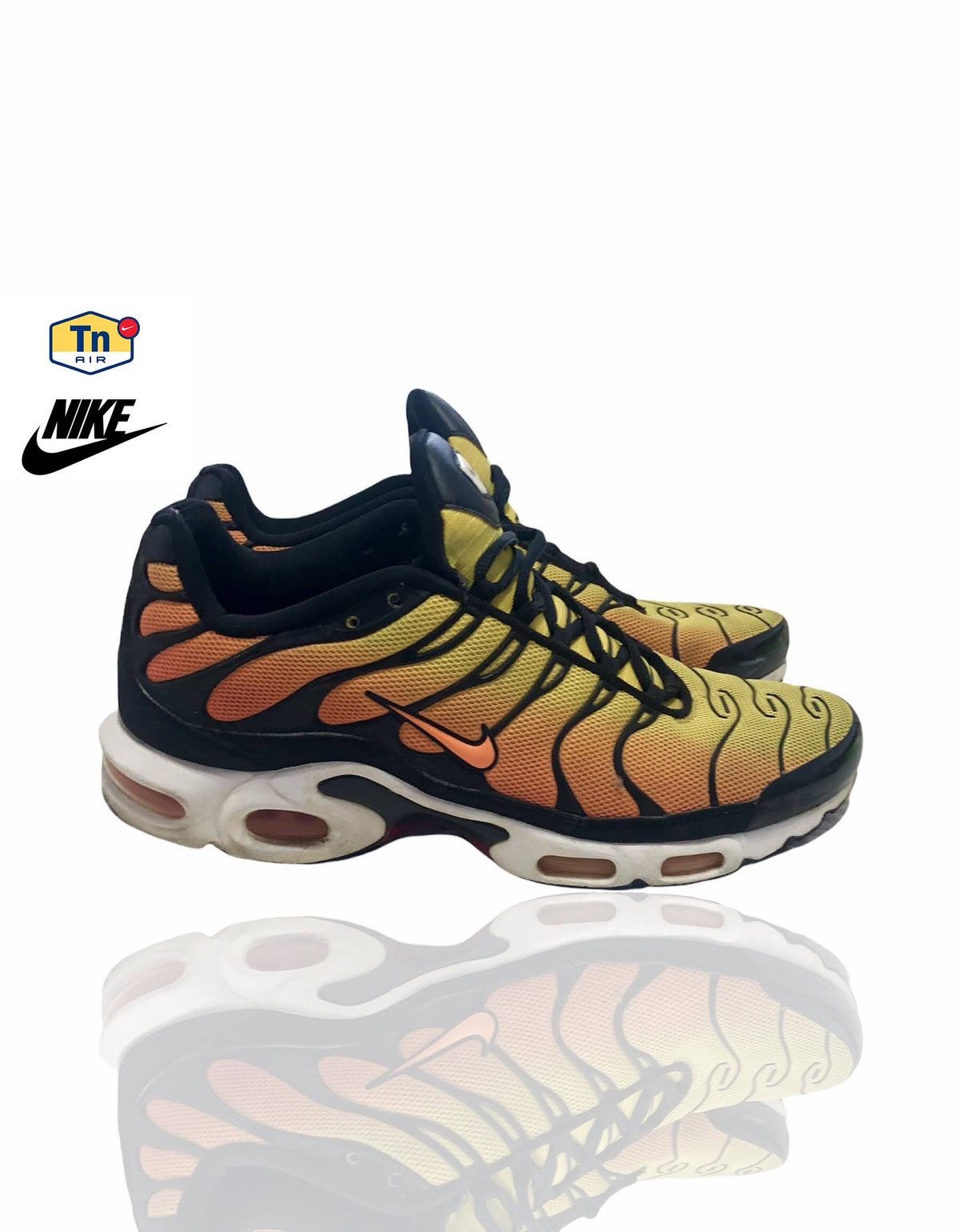 image of Offer Up Nike Tn “Sunset” Shoes in Yellow, Men's (Size 10.5)