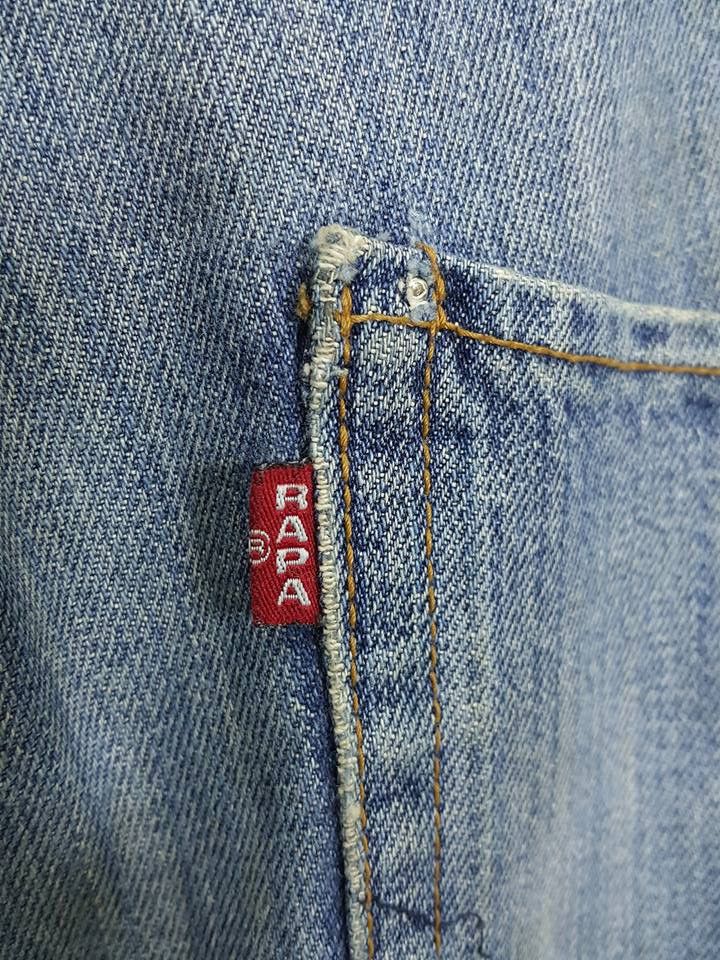 Designer × Japanese Brand Rapanui Distressed Patchwork Style Denim Jeans Pants Size US 30 / EU 46 - 10 Thumbnail