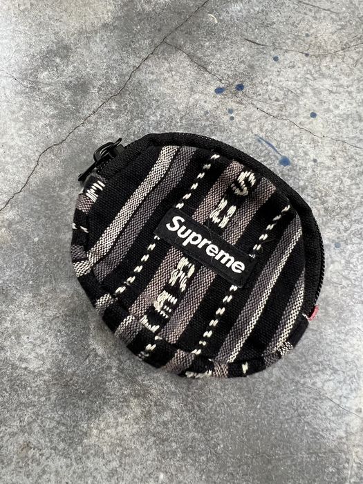 Supreme woven sale striped coin pouch