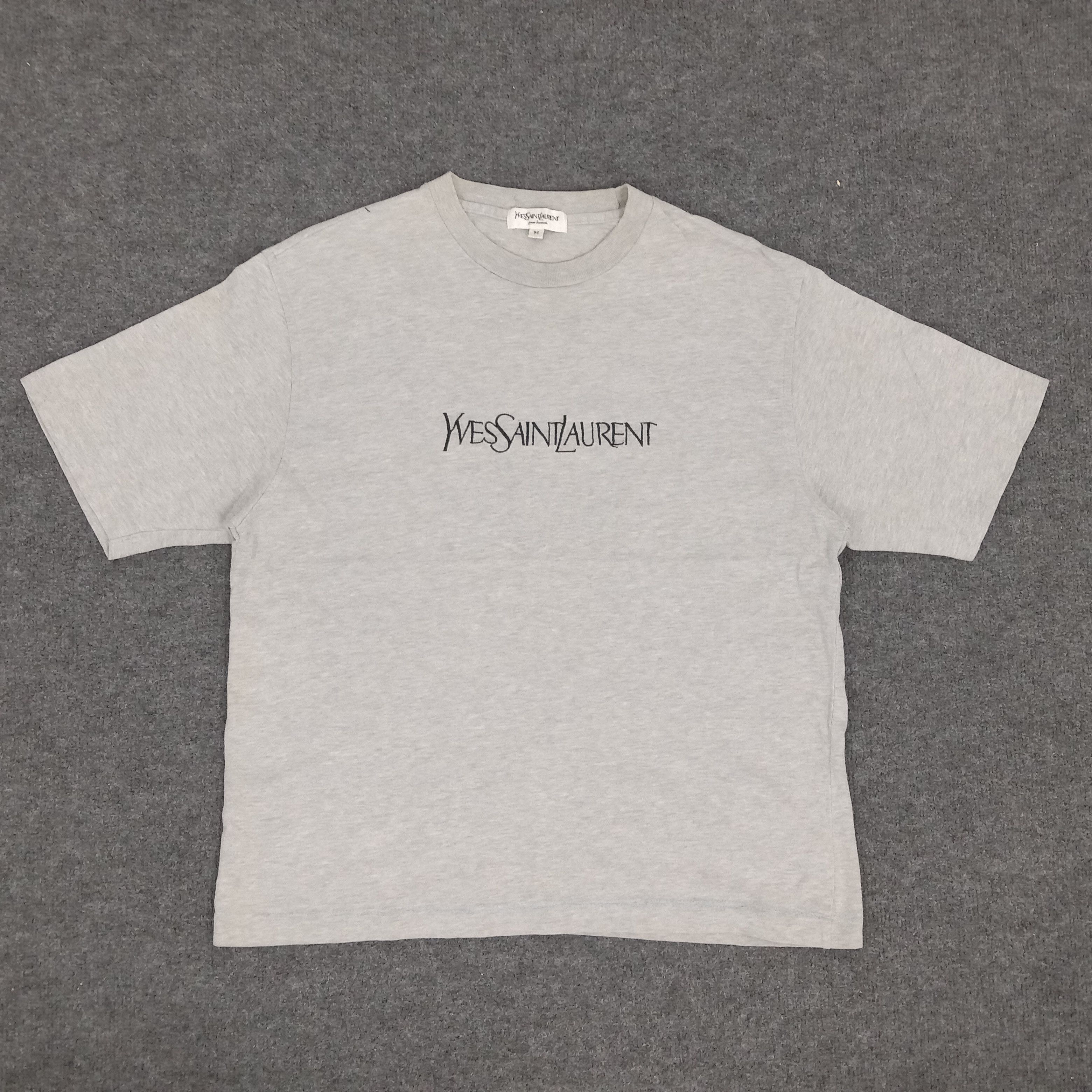 Yves Saint Laurent Yves Saint Laurent Embroidery SpellOut Design Tshirt Size US M / EU 48-50 / 2 - 1 Thumbnail