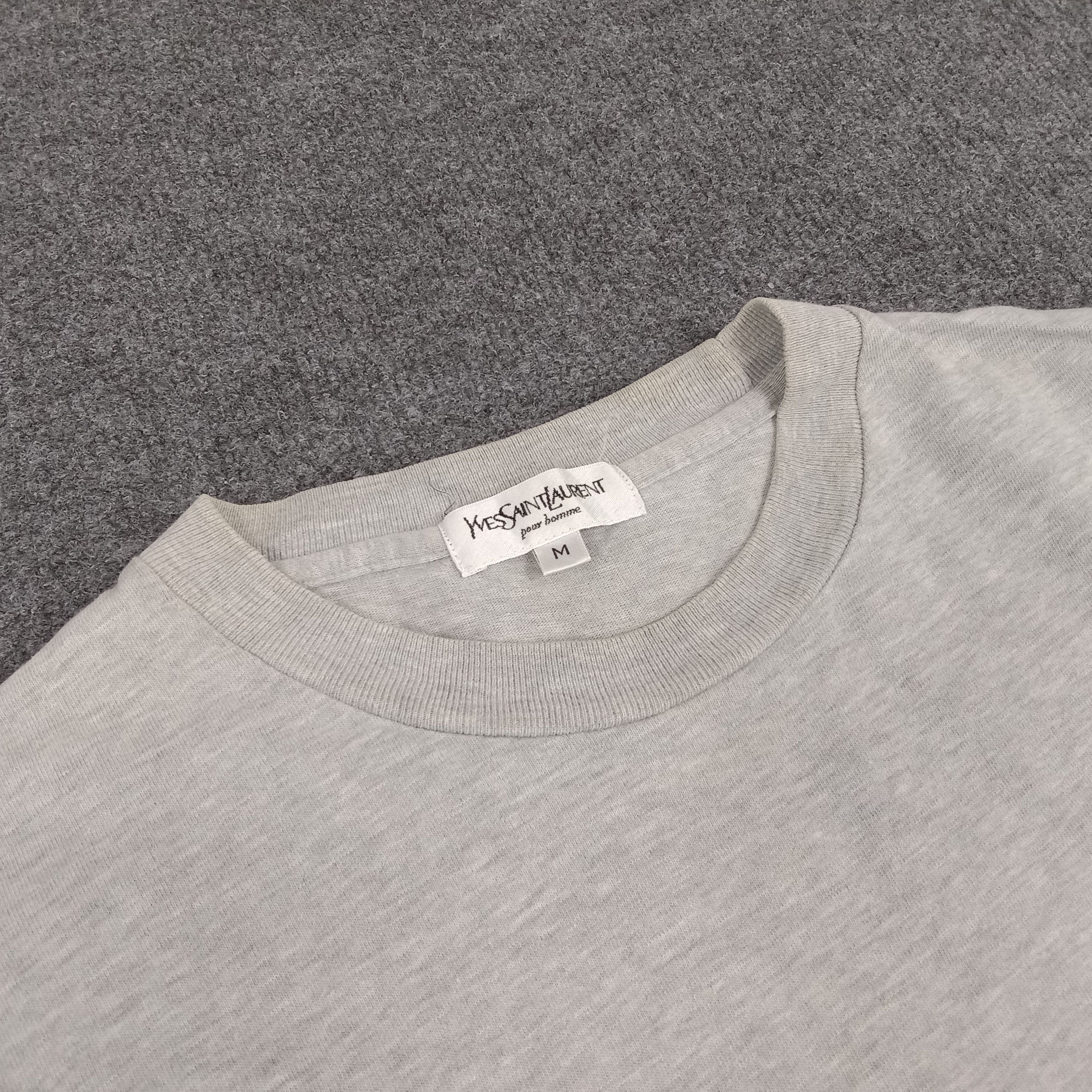 Yves Saint Laurent Yves Saint Laurent Embroidery SpellOut Design Tshirt Size US M / EU 48-50 / 2 - 4 Thumbnail