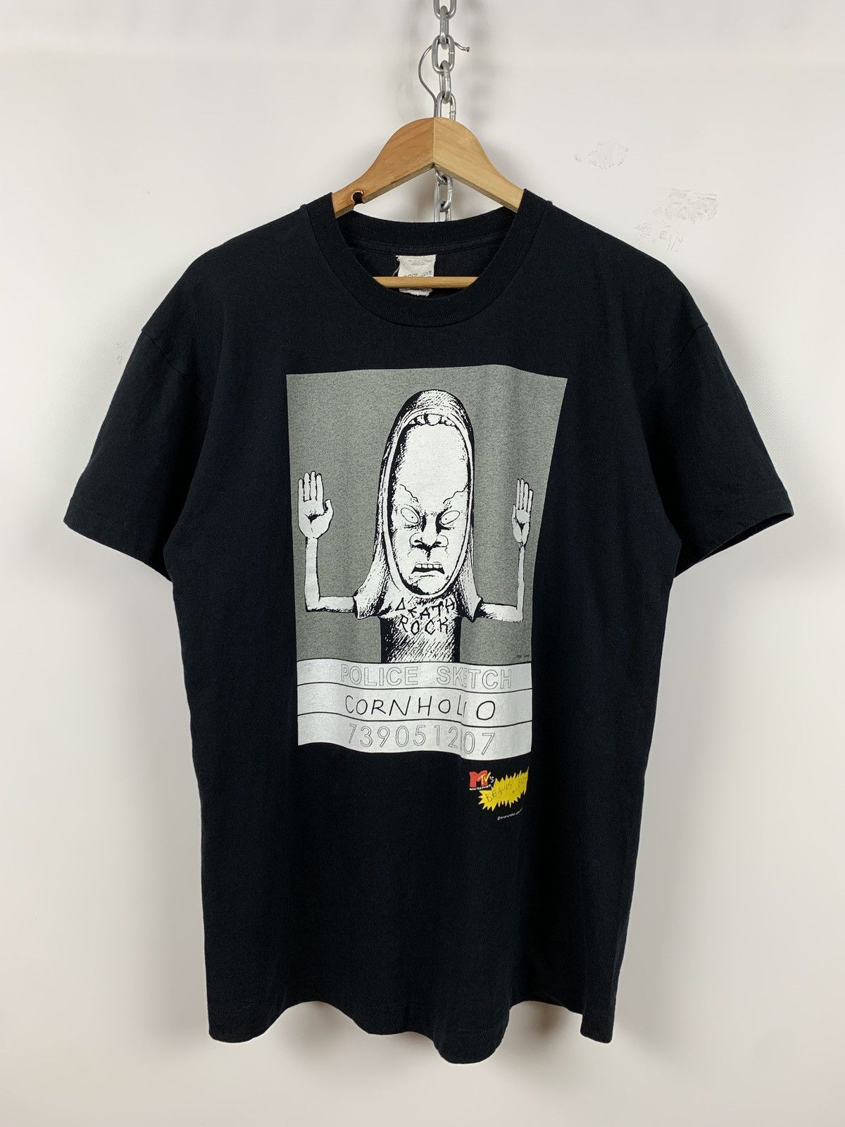 Cartoon Network 1997 Vintage Beavis And Butthead Police Sketch T-Shirt Size US L / EU 52-54 / 3 - 1 Thumbnail