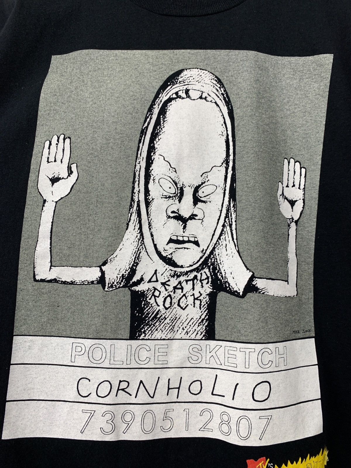 Cartoon Network 1997 Vintage Beavis And Butthead Police Sketch T-Shirt Size US L / EU 52-54 / 3 - 7 Thumbnail