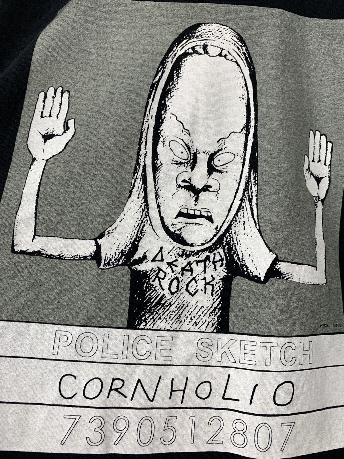 Cartoon Network 1997 Vintage Beavis And Butthead Police Sketch T-Shirt Size US L / EU 52-54 / 3 - 10 Thumbnail