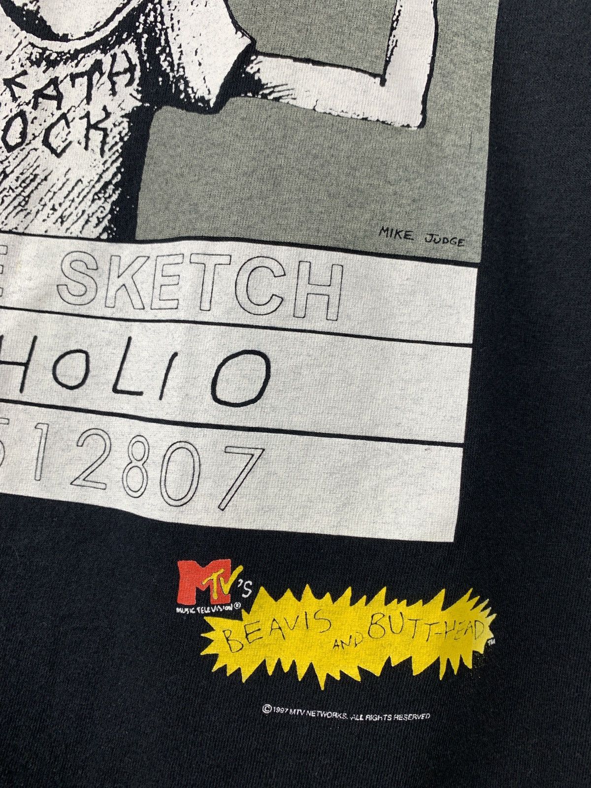 Cartoon Network 1997 Vintage Beavis And Butthead Police Sketch T-Shirt Size US L / EU 52-54 / 3 - 8 Thumbnail