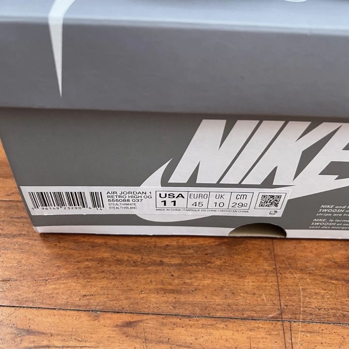 Jordan Brand Air Jordan 1 High OG 'Stealth' size US 11 (NEW) Size US 11 / EU 44 - 7 Thumbnail