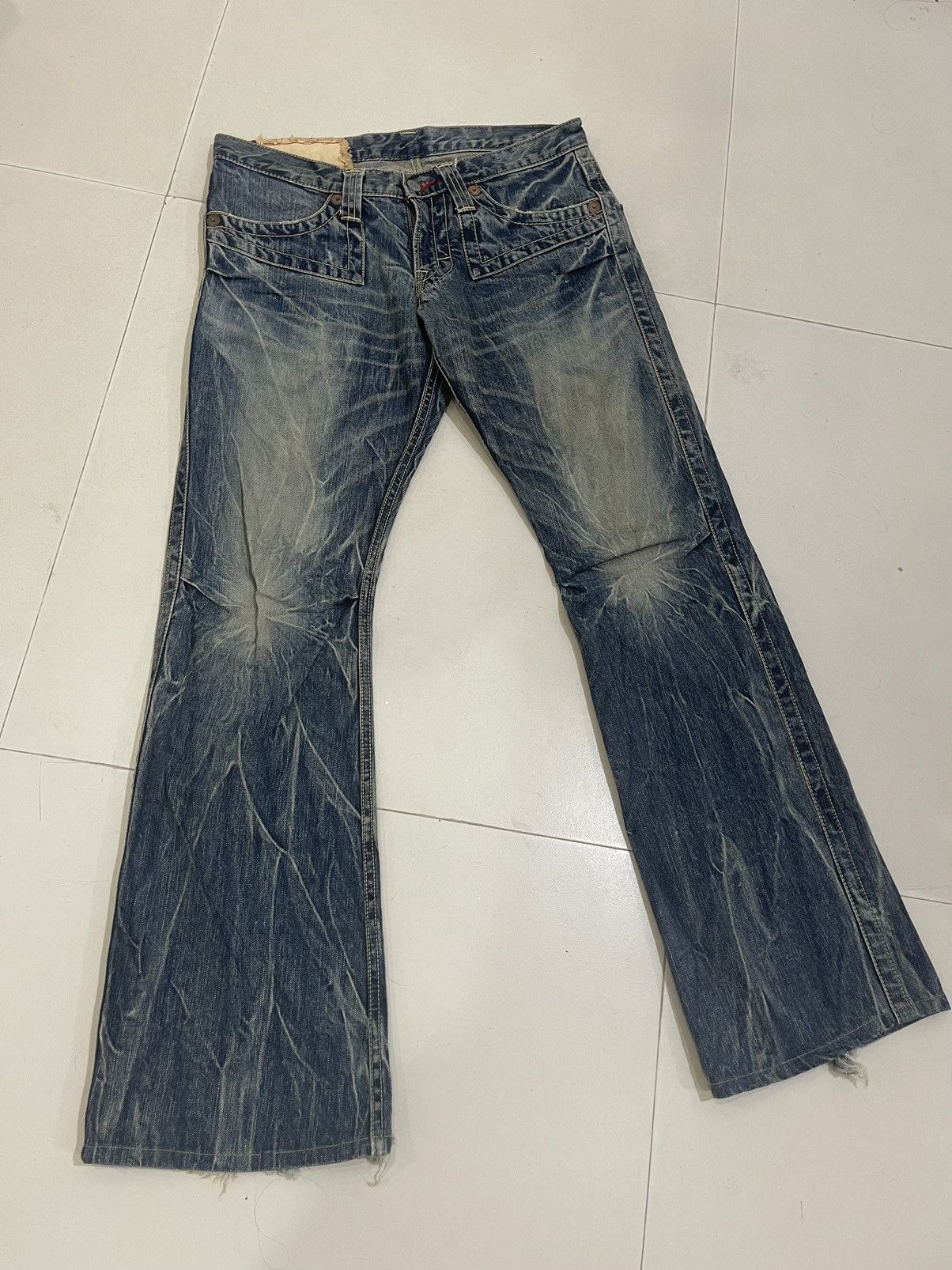 🔥DELETE SOON🚀Vintage Flare Jeans Japanese Brand Streetwear
