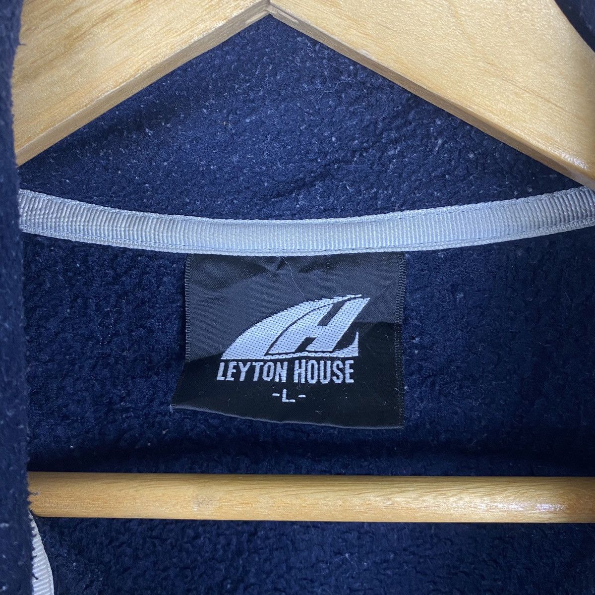 Vintage Vintage LEYTON HOUSE Small Logo Zipper Fleece Sweater Size US L / EU 52-54 / 3 - 5 Thumbnail