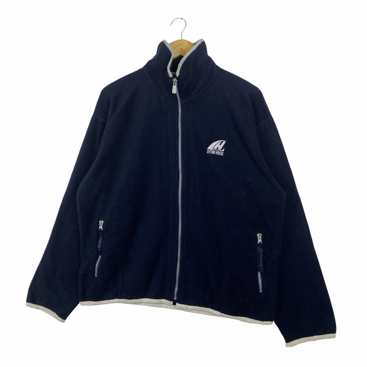Vintage Vintage LEYTON HOUSE Small Logo Zipper Fleece Sweater Size US L / EU 52-54 / 3 - 3 Thumbnail