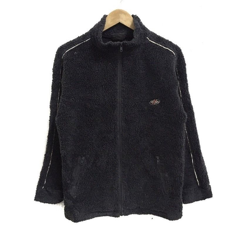 Vintage BEAR Small Logo Embroidery Fleece Zipper Sweater