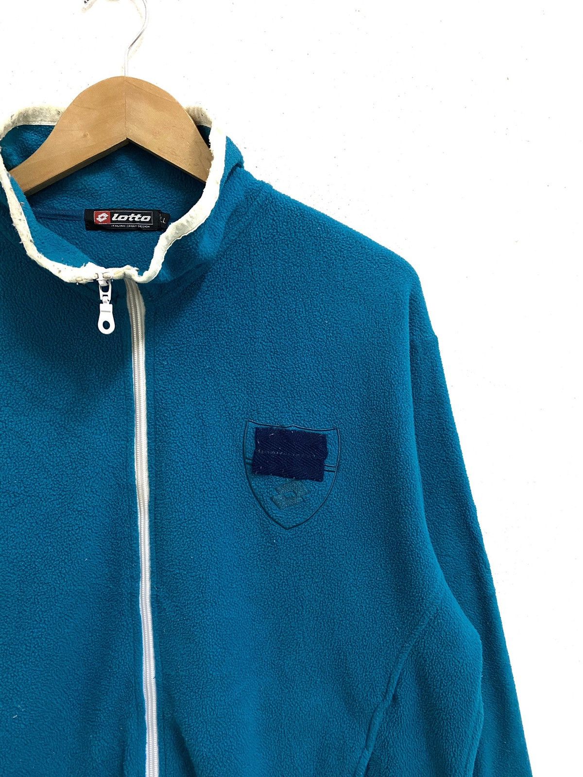 Lotto Sport × Vintage Vintage LOTTO Sportswear Small Logo Fleece Sweater Jacket Size US L / EU 52-54 / 3 - 3 Thumbnail