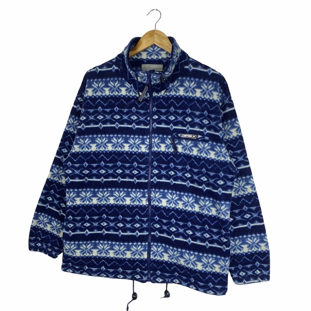 Vintage Vintage CUSTOM X Active Sport Motif Flower Fleece Sweater Size US L / EU 52-54 / 3 - 3 Thumbnail