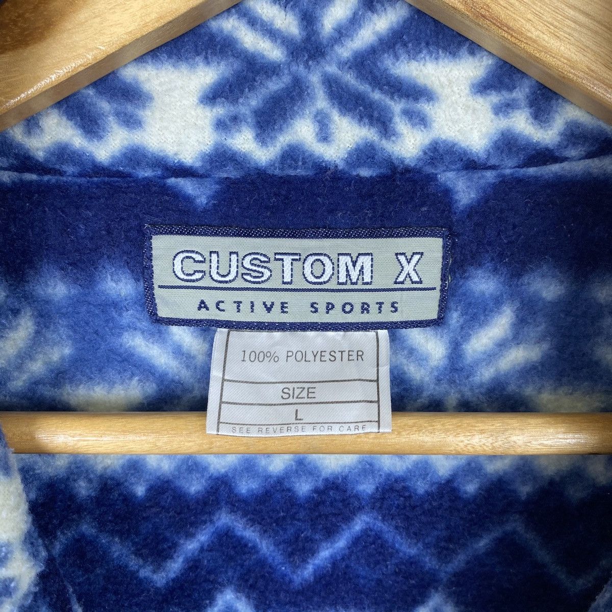 Vintage Vintage CUSTOM X Active Sport Motif Flower Fleece Sweater Size US L / EU 52-54 / 3 - 6 Thumbnail