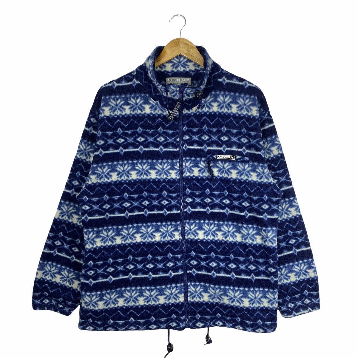 Vintage Vintage CUSTOM X Active Sport Motif Flower Fleece Sweater Size US L / EU 52-54 / 3 - 1 Thumbnail