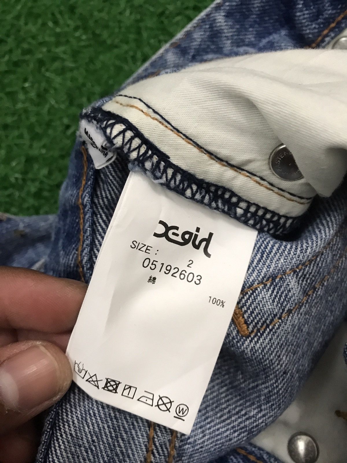 Japanese Brand X-Girl Distresed denim Size US 28 / EU 44 - 10 Thumbnail