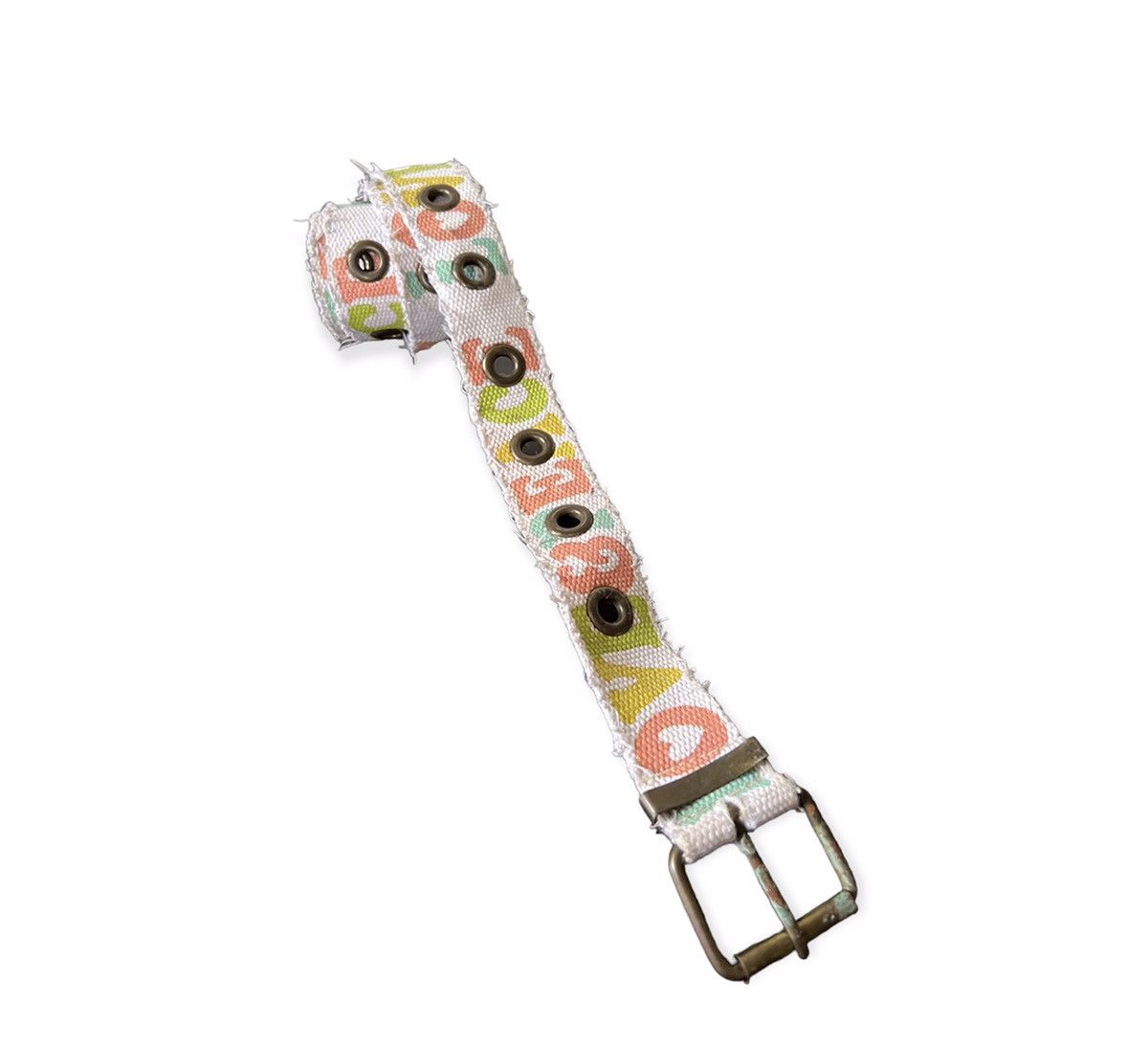 image of Buckle Love Peace Seditionaries Canvas Belt, Men's