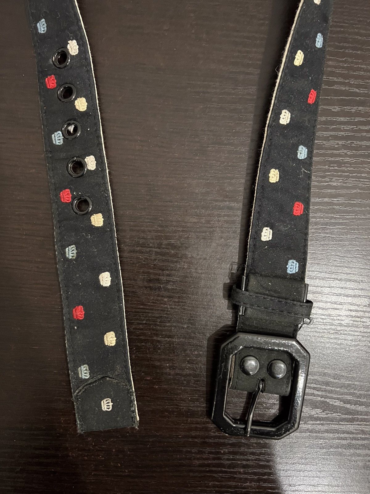 Vintage Crown Design Fullprint Canvas Belt Size ONE SIZE - 4 Thumbnail