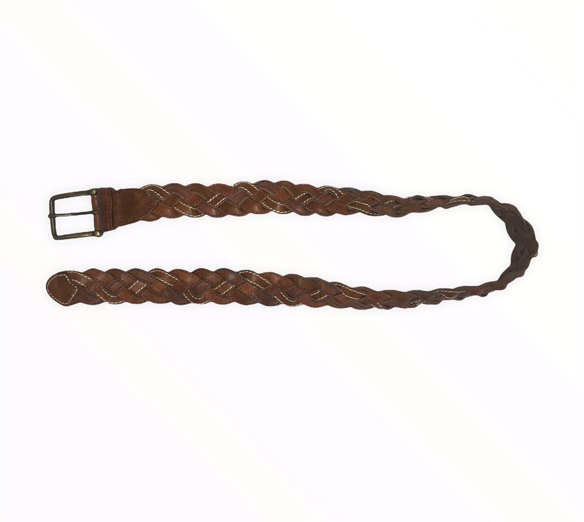 Japanese Brand Japanese Brand Solid Grass Leather Buckle Belt Size ONE SIZE - 17 Thumbnail