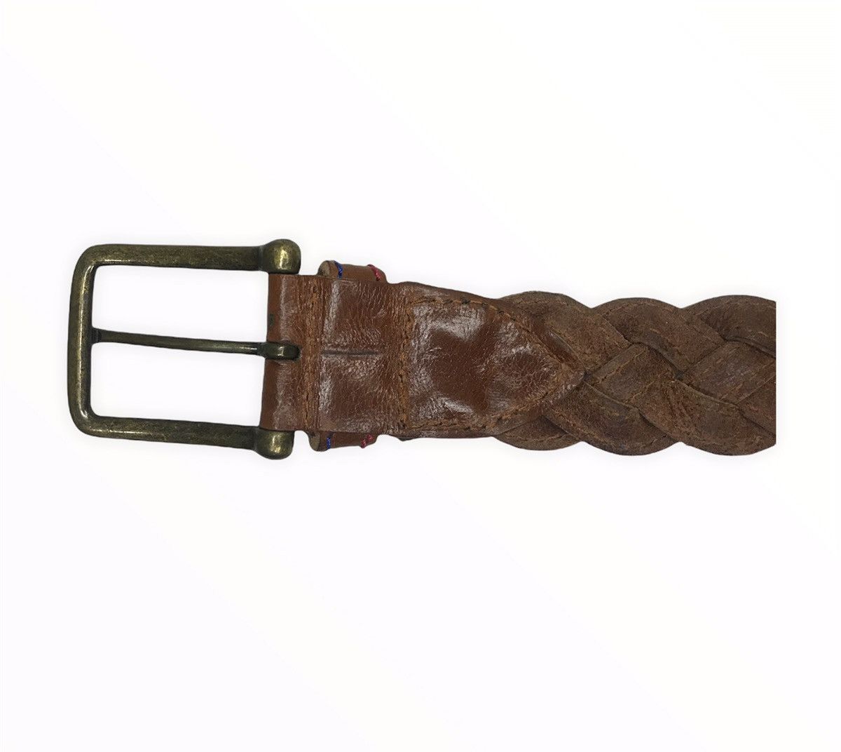 Japanese Brand Japanese Brand Solid Grass Leather Buckle Belt Size ONE SIZE - 14 Thumbnail