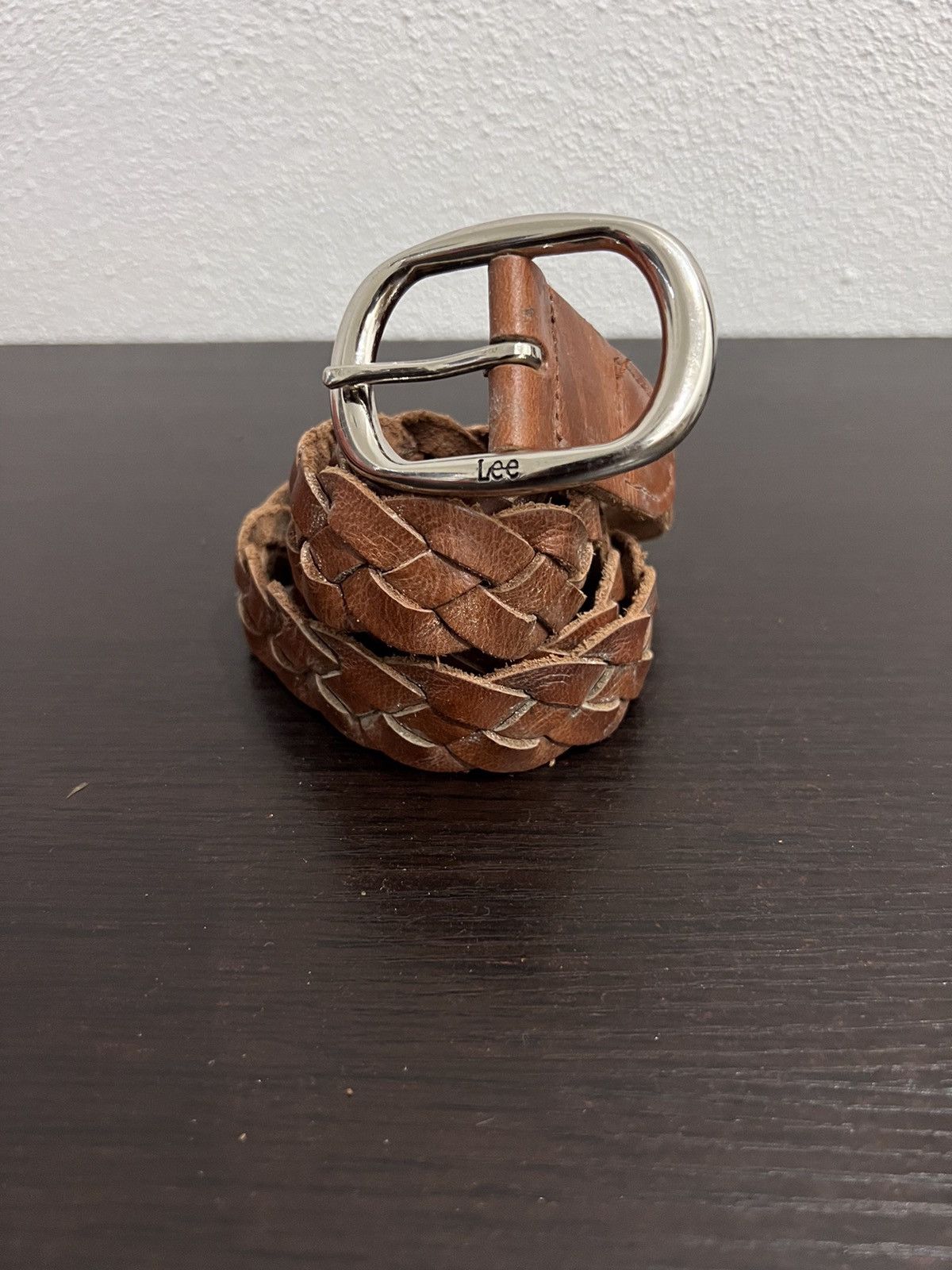 Lee Lee Braided Design Leather Belt Size ONE SIZE - 4 Thumbnail
