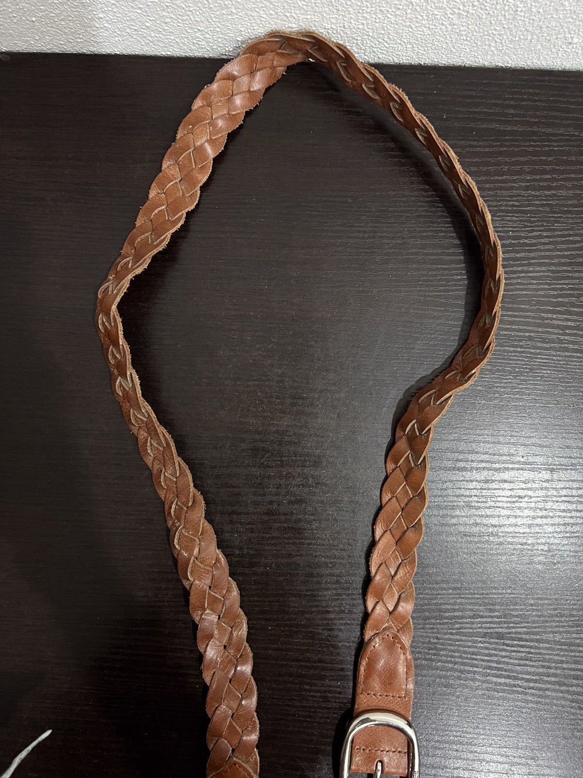 Lee Lee Braided Design Leather Belt Size ONE SIZE - 9 Thumbnail