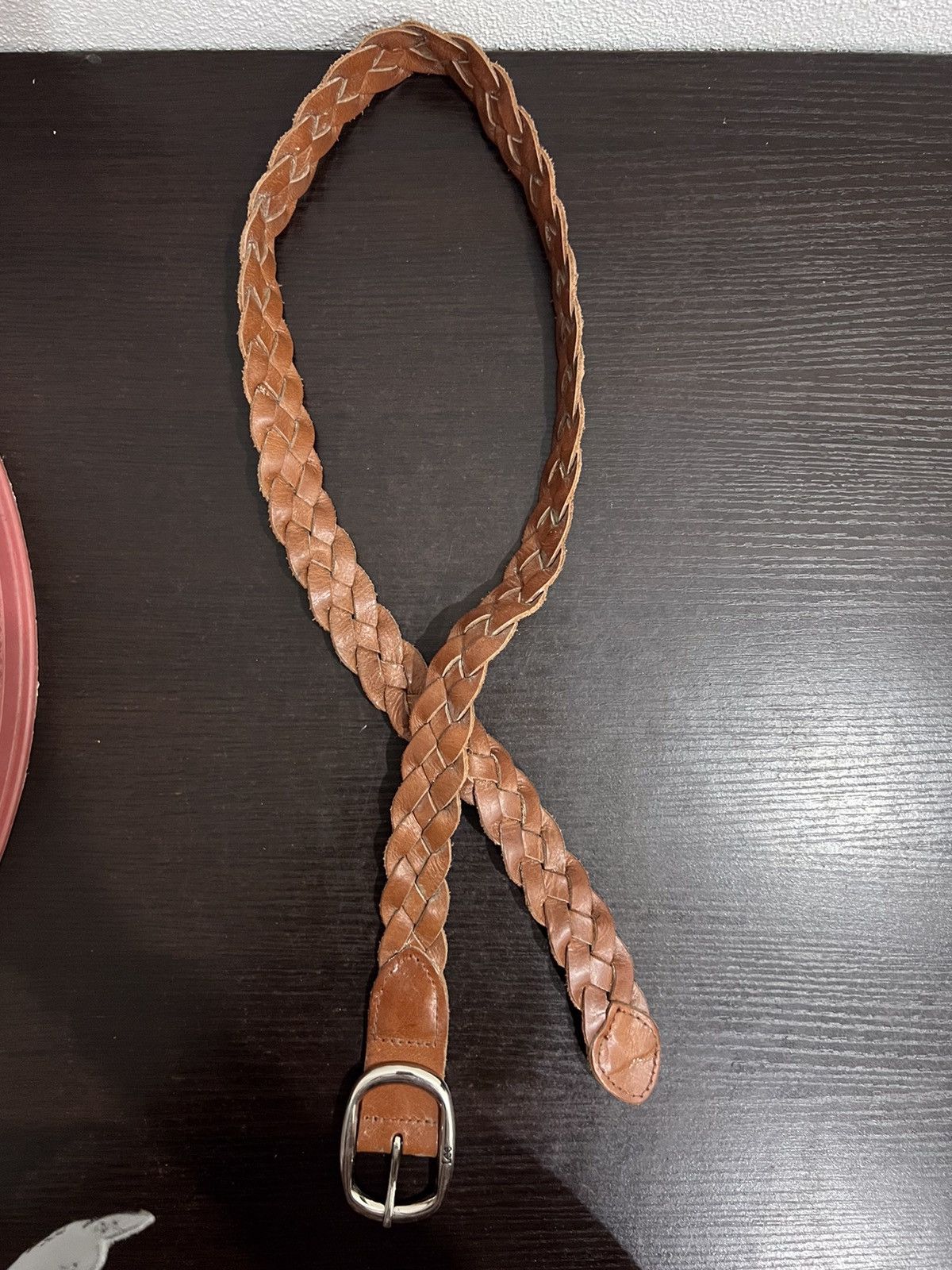 Lee Lee Braided Design Leather Belt Size ONE SIZE - 12 Thumbnail
