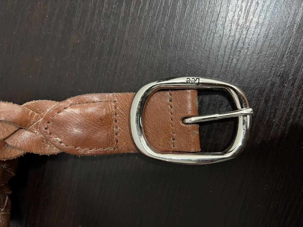 Lee Lee Braided Design Leather Belt Size ONE SIZE - 3 Thumbnail