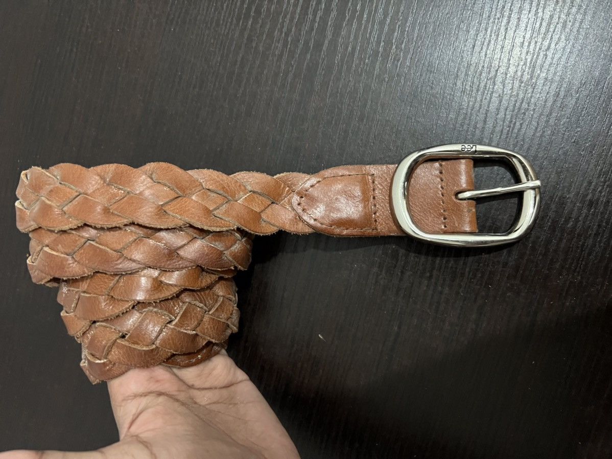 Lee Lee Braided Design Leather Belt Size ONE SIZE - 2 Thumbnail