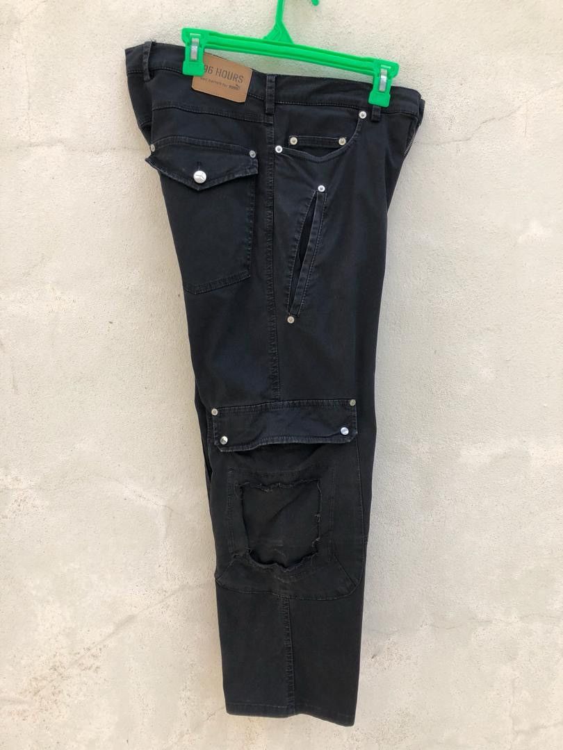 Neil Barrett Neli Barrett X Puma Rips Distressed Wide Leg Cargo Size US 32 / EU 48 - 13 Thumbnail