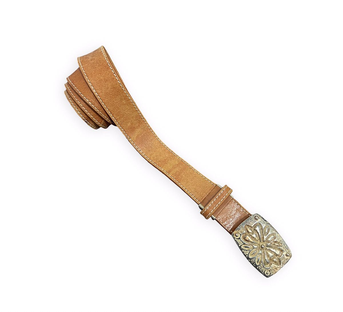 Leather Vintage Buckle Belt Size ONE SIZE - 1 Thumbnail