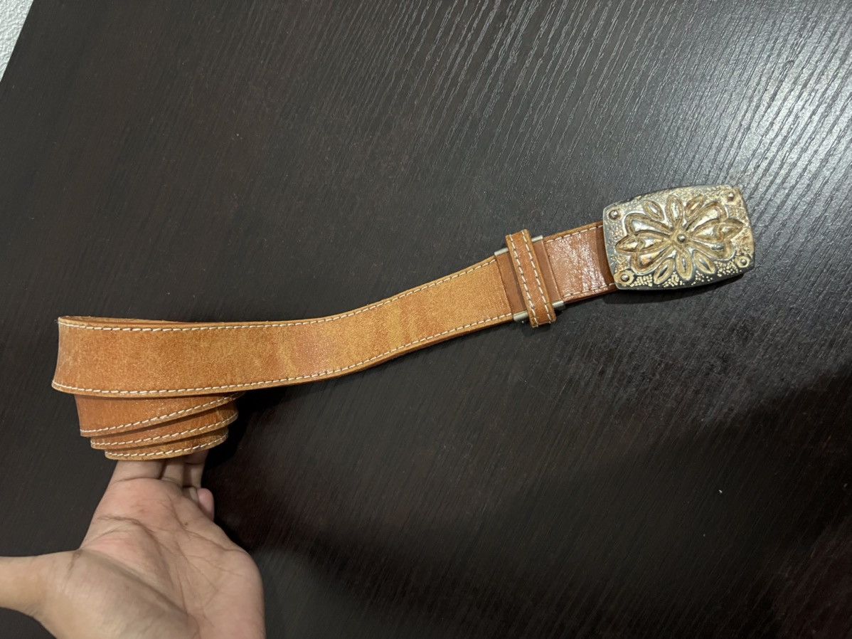Leather Vintage Buckle Belt Size ONE SIZE - 2 Thumbnail