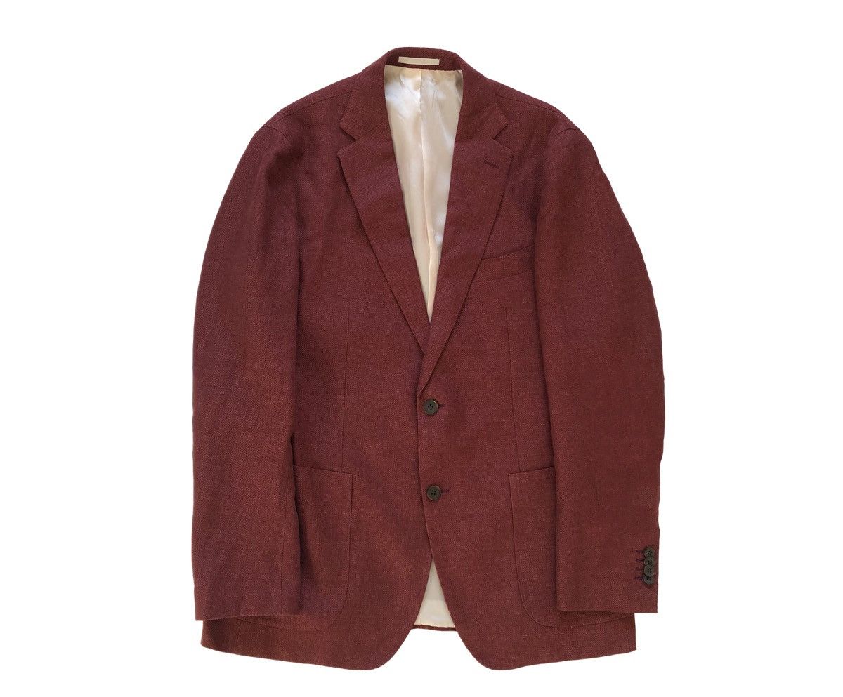 image of Suitsupply Havana Patch Fl Blazer / Jacket in Red, Men's (Size 52S)