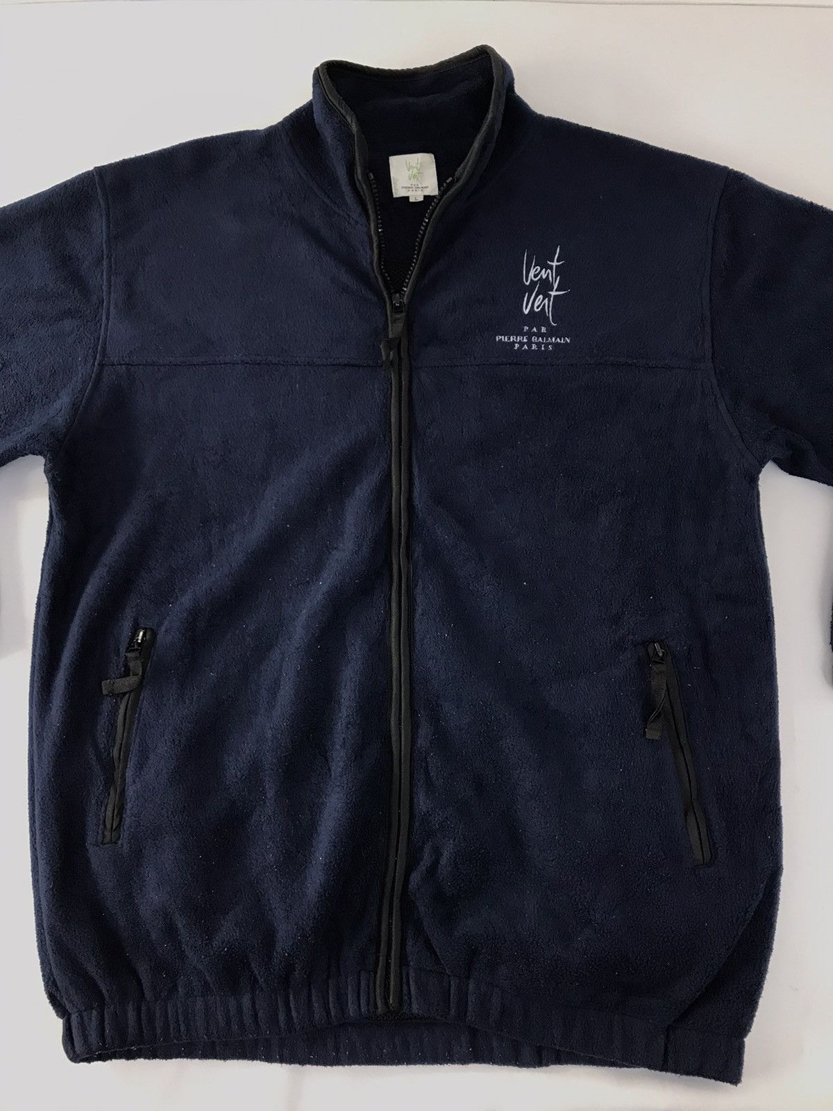 Designer × Pierre Balmain Vent Vent Pierre Balmain Paris Fleece Full Zip Jacket Size US L / EU 52-54 / 3 - 3 Thumbnail