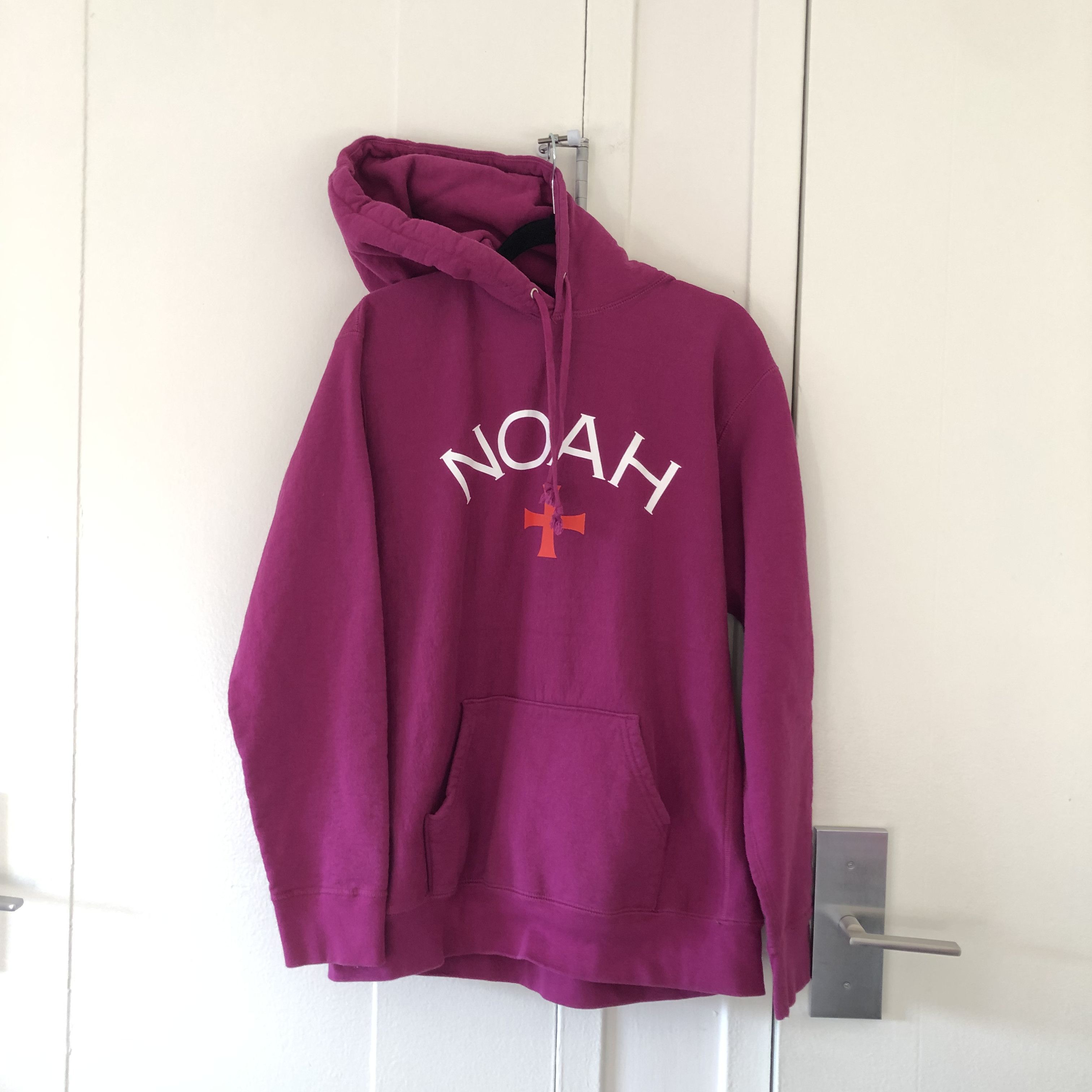 Image of Noah Core Logo Hoodie in Magenta, Men's (Size XL)