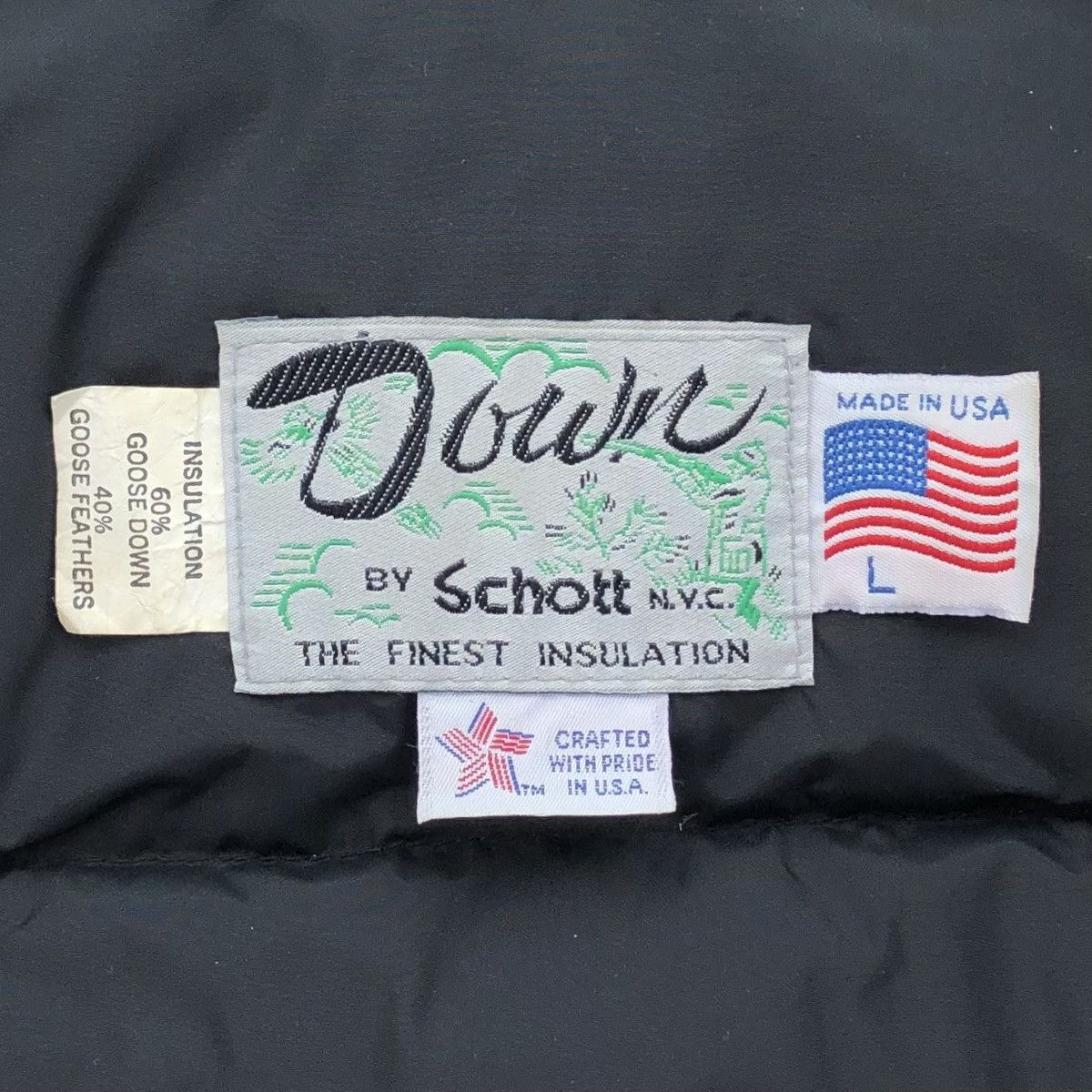 Schott Vintage Schott NYC Down Feather Puffer Jacket Made In USA 🇺🇸 Size US L / EU 52-54 / 3 - 12 Thumbnail