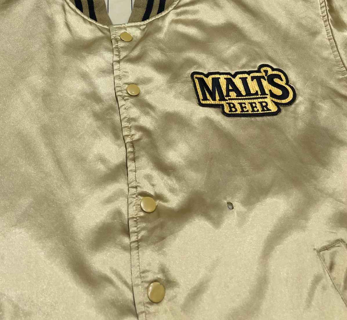 Vintage Vintage Malt's Beer Reversible Satin Jacket Size US M / EU 48-50 / 2 - 16 Thumbnail