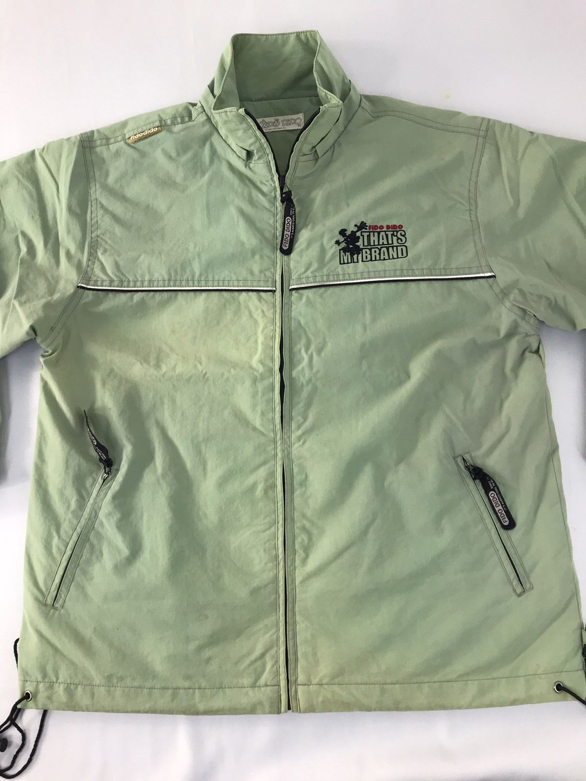 Vintage Fido Dido That My Brand Quilted Windbreakers Jacket Zip Up Size US L / EU 52-54 / 3 - 3 Thumbnail