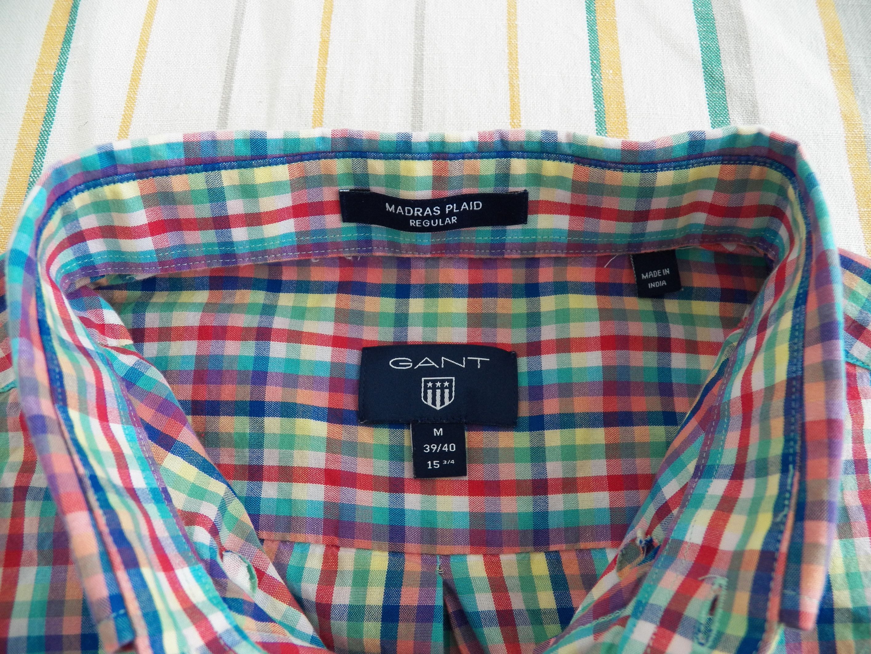 Gant GANT Madras Plaid SHIRT Regular Fit Size M 15 3/4 Multi Size US M / EU 48-50 / 2 - 4 Thumbnail