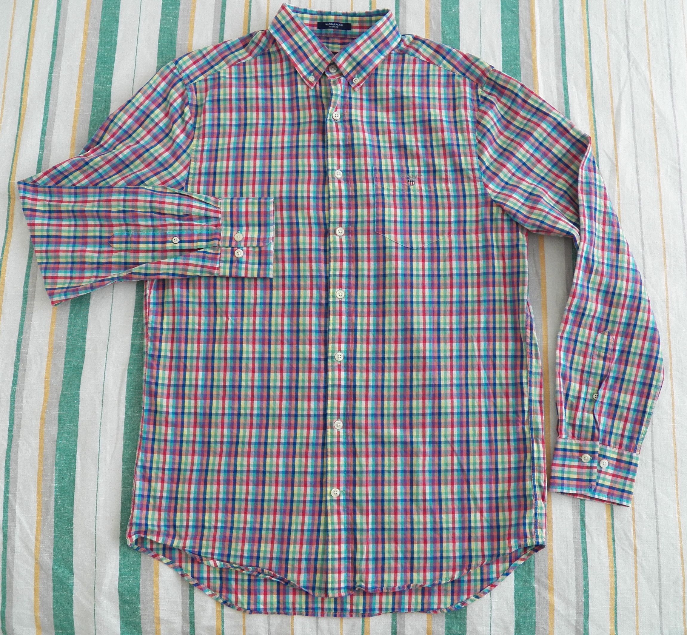 Gant GANT Madras Plaid SHIRT Regular Fit Size M 15 3/4 Multi Size US M / EU 48-50 / 2 - 1 Thumbnail