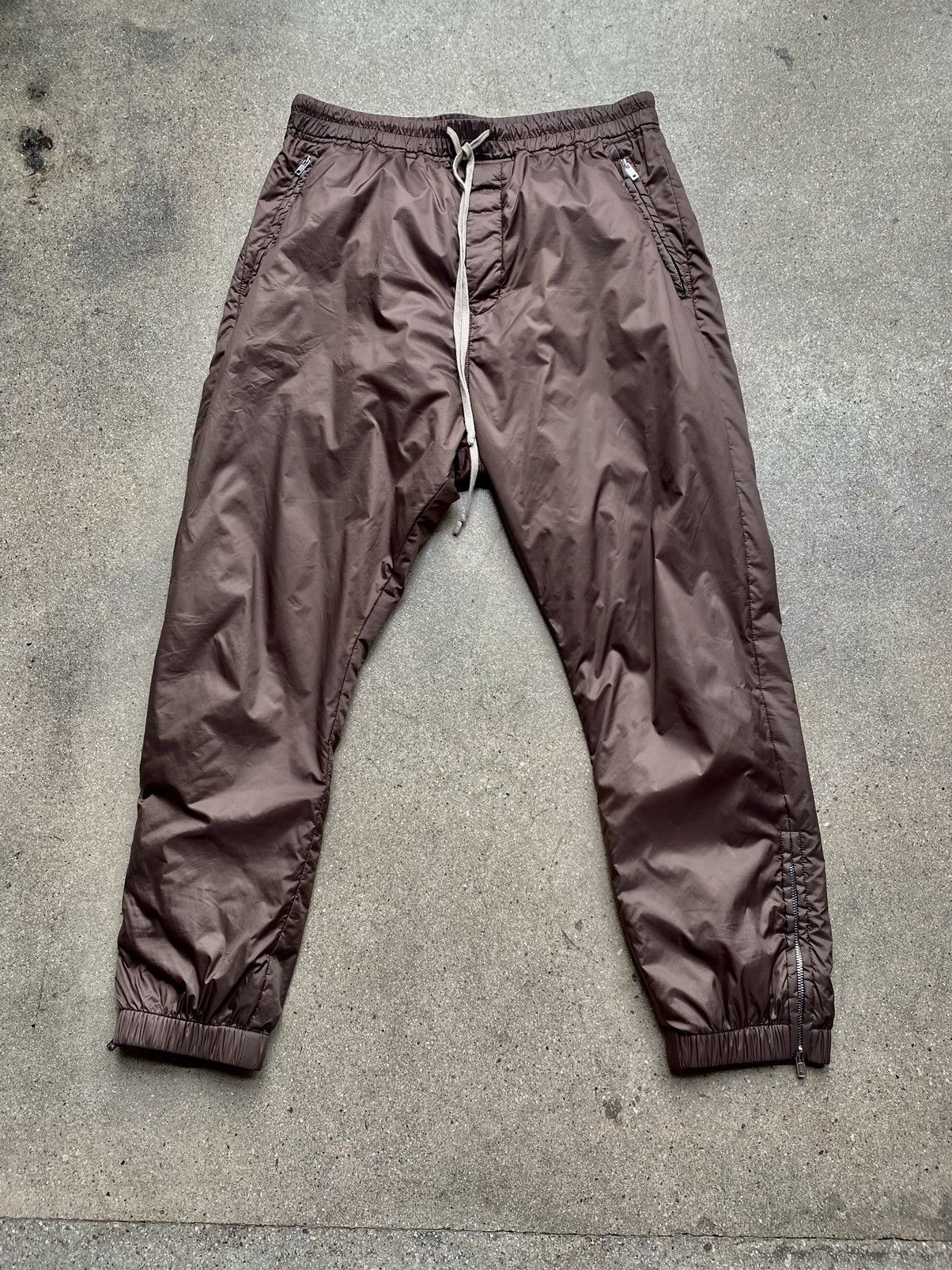 image of Rick Owens F/w18 “Sisyphus” Tech Joggers in Raisin, Men's (Size 36)