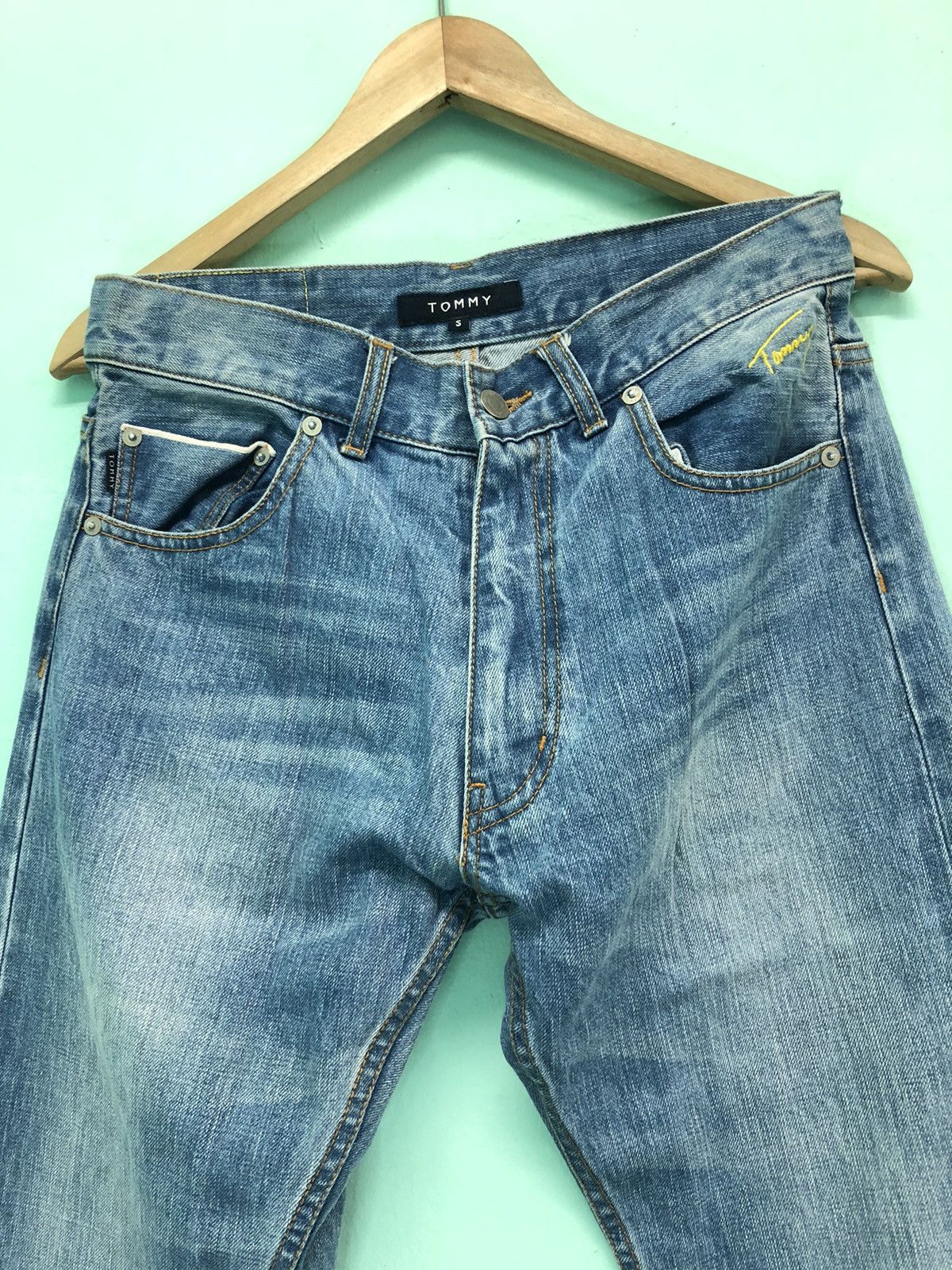 Tommy Hilfiger × Tommy Jeans × Vintage VINTAGE SELVEDGE TOMMY BLUE WASH DENIM JEANS Size US 30 / EU 46 - 3 Thumbnail