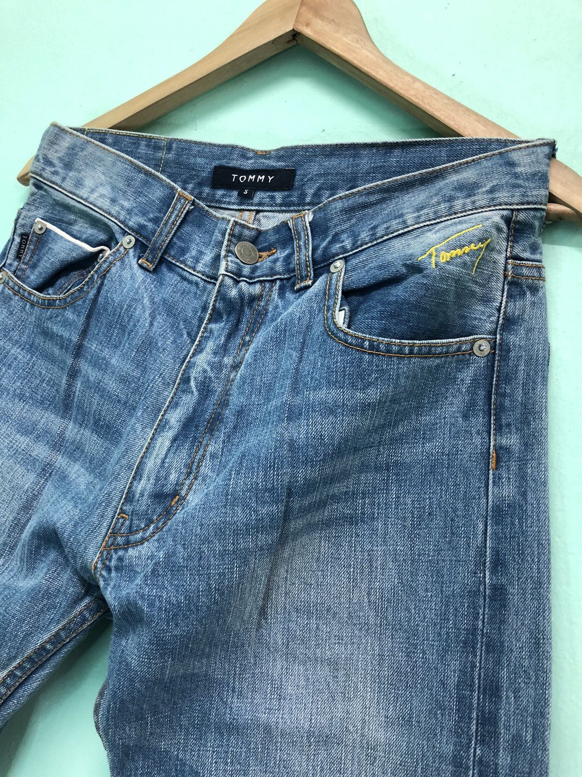 Tommy Hilfiger × Tommy Jeans × Vintage VINTAGE SELVEDGE TOMMY BLUE WASH DENIM JEANS Size US 30 / EU 46 - 5 Thumbnail