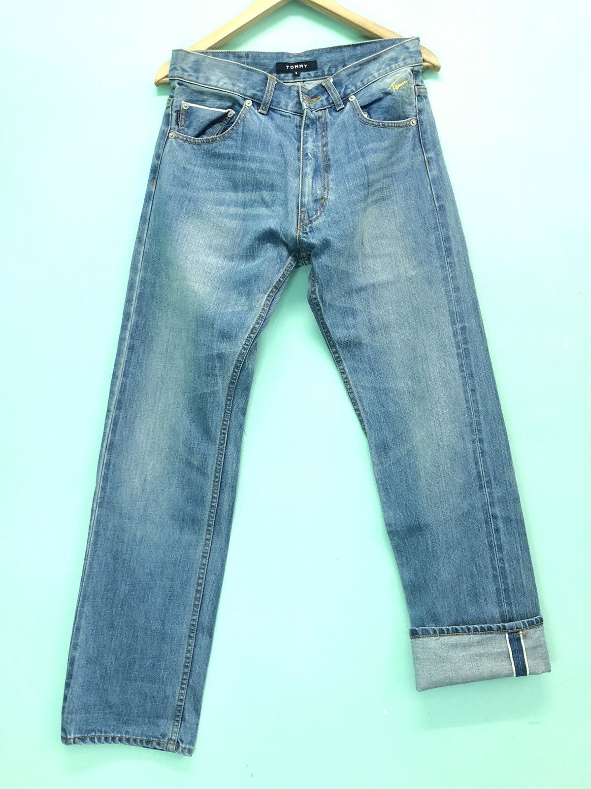 Image of Tommy Hilfiger x Tommy Jeans Vintage Selvedge Tommy Blue Wash Denim Jeans, Men's (Size 30)