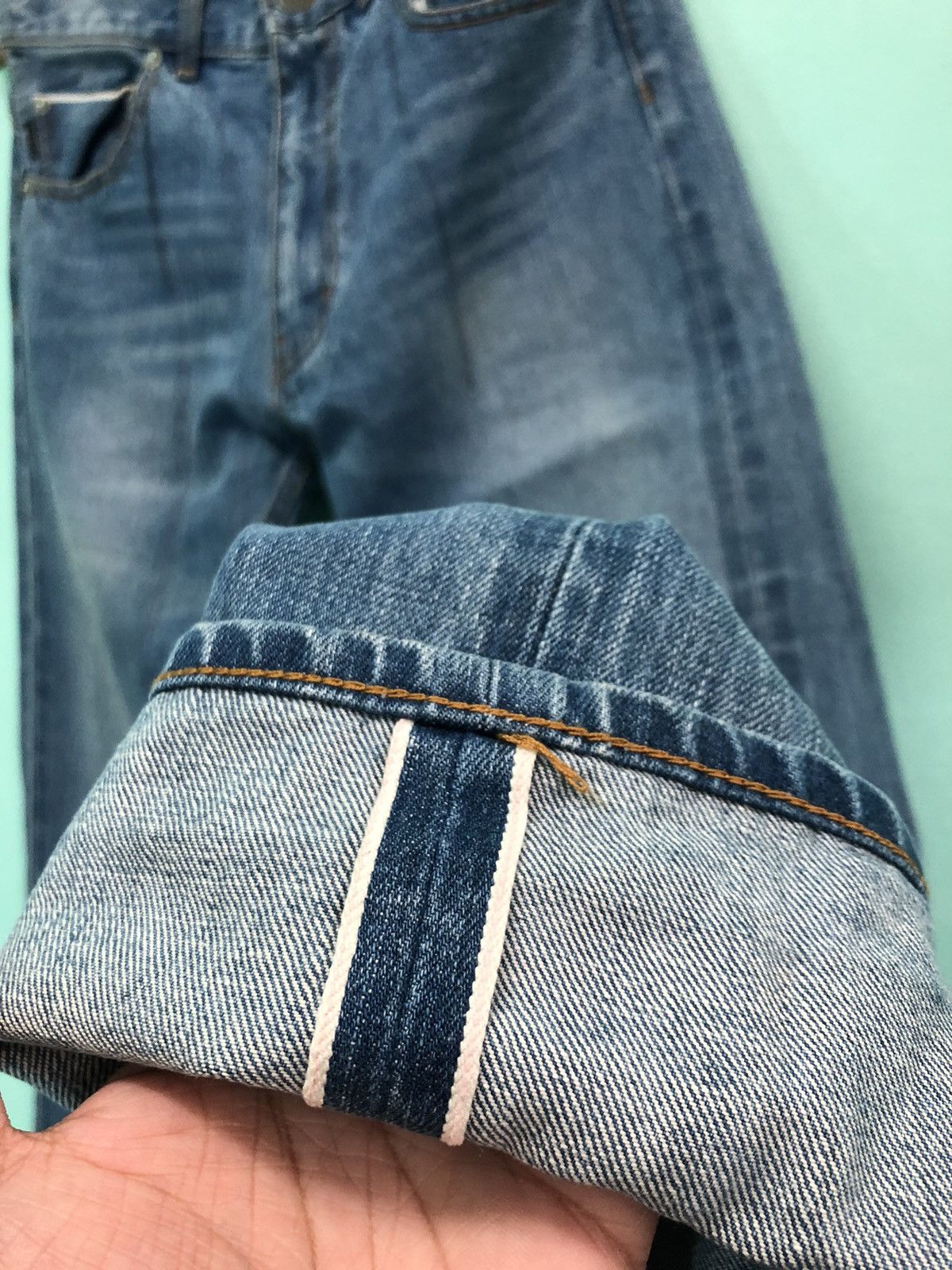 Tommy Hilfiger × Tommy Jeans × Vintage VINTAGE SELVEDGE TOMMY BLUE WASH DENIM JEANS Size US 30 / EU 46 - 4 Thumbnail